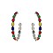 Fashionable Western Tq Semi Hoop Earrings SLE1894