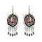 Fashionable Circle Western Navajo Print Earrings SLE1895