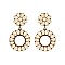 Trendy Western Turquoise Circle Earrings SLE1897