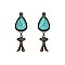 Trendy Squash Blossom Turquoise Earrings