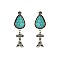 Trendy Squash Blossom Turquoise Earrings