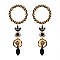 FASHIONABLE ROUND EARRING W/ FLOWER DROP SLE1907