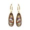 DANGLY LRG OVAL STONE EARRINGS