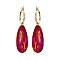 DANGLY LRG OVAL STONE EARRINGS