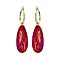 DANGLY LRG OVAL STONE EARRINGS