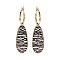 DANGLY LRG OVAL STONE EARRINGS