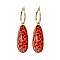 DANGLY LRG OVAL STONE EARRINGS