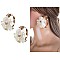 BIG FLOWER IN HOOP FASHION EARRINGS