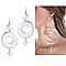 LRG ROUND CLEAR DROP EARRINGS