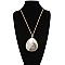 ABALONE SHELL PENDANT LONG NECKLACE