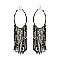 BEADS TASSEL OVAL FASHION EARRINGS