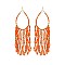 BEADS TASSEL OVAL FASHION EARRINGS