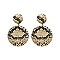 SNAKE SKIN ROUND FASHION EARRINGS