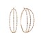 RHINESTONE 3-LINE HOOP EARRINGS