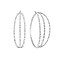 RHINESTONE 3-LINE HOOP EARRINGS