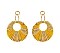 RAFFIA WRAPPED EYELET EARRINGS