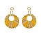 RAFFIA WRAPPED EYELET EARRINGS