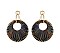 RAFFIA WRAPPED EYELET EARRINGS