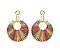RAFFIA WRAPPED EYELET EARRINGS