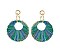 RAFFIA WRAPPED EYELET EARRINGS