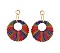 RAFFIA WRAPPED EYELET EARRINGS