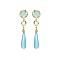 CHARMED GLASS TEARDROP POST EARRINGS