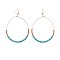 BEADED HOOP FISH HOOK EARRINGS
