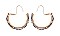 CHARMED OPEN HOOP FISH HOOK EARRINGS