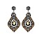 STONE ANIMAL PRINT DROP EARRINGS