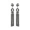 DANGLY TASSEL WITH STONES EARRINGS