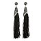 STONED DANGLY TASSEL EARRINGS