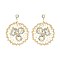 GEMSTONE RND DANGLY POST EARRINGS