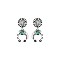 TURQUOISE CONCHO SQUASH BLOSSOM EARRINGS