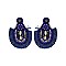 OVAL BEADED TASSESL EARRING