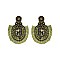 OVAL BEADED TASSESL EARRING