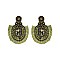 OVAL BEADED TASSESL EARRING