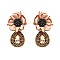 FLOWER WITH TEARDROP EARRING