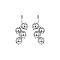 METAL BALL DROP POST EARRING