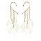 METAL EAR CUFF WITH DANGLY FEATHERS EARRING
