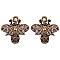 BEAD AND RHINESTONE BEE EARRING
