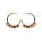 DANGLY BEADS OPEN HOOP EARRING