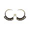 DANGLY BEADS OPEN HOOP EARRING