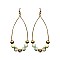 BEADED TEARDROP HOOP EARRING