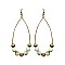 BEADED TEARDROP HOOP EARRING