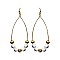 BEADED TEARDROP HOOP EARRING