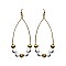 BEADED TEARDROP HOOP EARRING