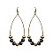 BEADED TEARDROP HOOP EARRING