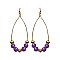 BEADED TEARDROP HOOP EARRING