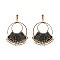 DANGLY BEADS DOUBLE HOOP EARRING