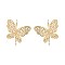 FISH HOOK BUTTERFLY DANGLY EARRING